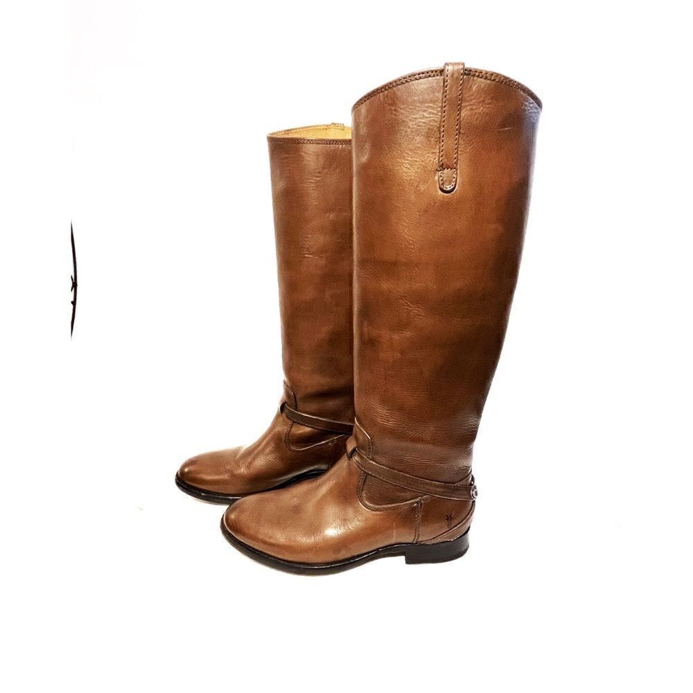 EUC Frye Brown  Lindsay Plate Riding Boots (Size 6) - Picture 8 of 13